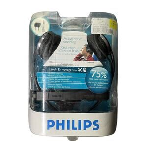 PHILIPS SHN5500 Active Noise Canceling Headphones New Open Box RARE NOB SHN 5500